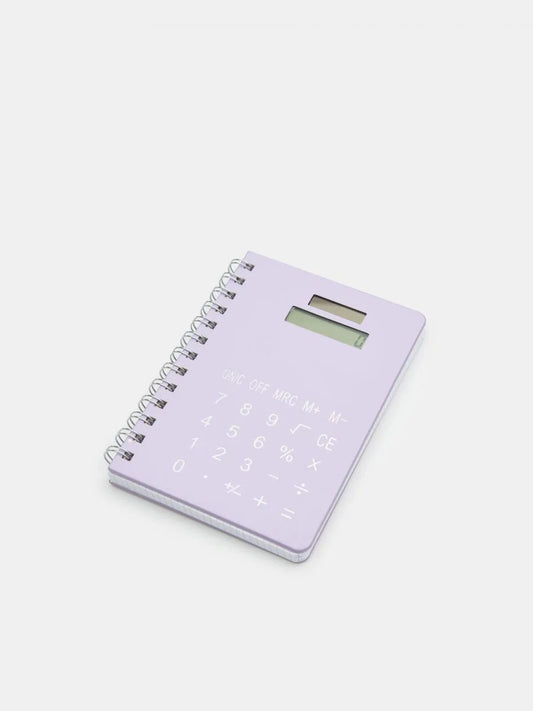 Cuaderno con calculadora